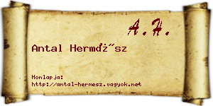 Antal Hermész névjegykártya